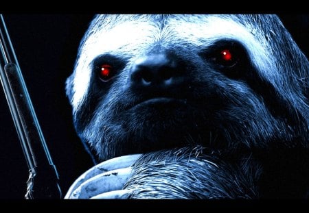 Sloth - terminator, sloth, animal, gun