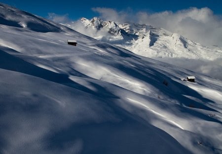 Winter - shelter, winter, snow, cold