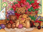 CHRISTMAS FLOWER BEARS