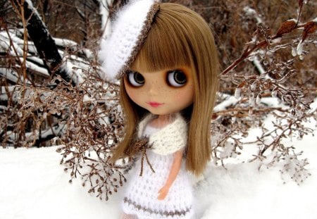 Christmas doll - christmas, snow, doll