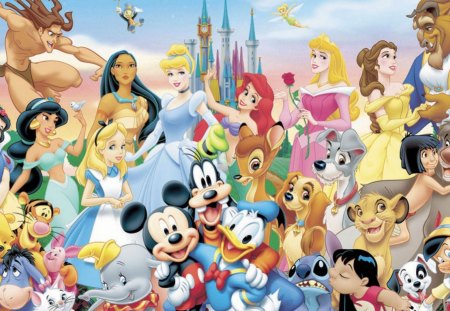 Disney World - disney, collage, world, cartoon