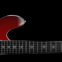 Zoom Red Guitar wallpaper