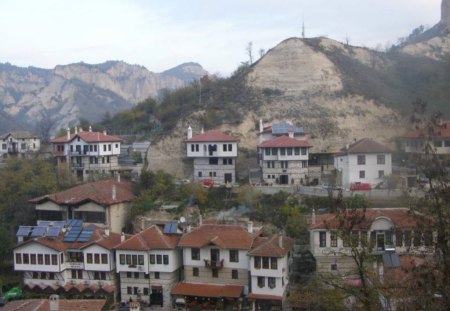 Melnik - photo, old, architecture, houses, nice, photography, nature, mountain, bulgaria