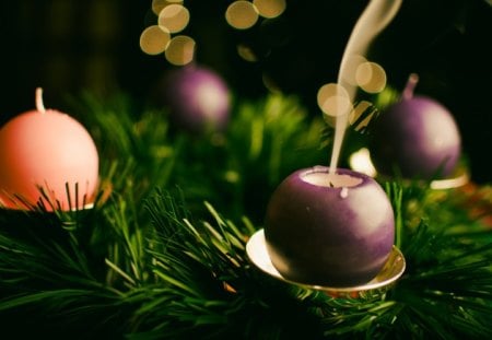 à¹‘â™¥à¹‘ Christmas Moment à¹‘â™¥à¹‘ - candles, purple, home, forever, decor, love, fresh, fashion, salmon, lovely, entertainment, christmas tree, pink, moment, beautiful, sweet, lights