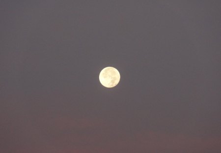 Early Morning Moon - moon, sky, morning, clouds