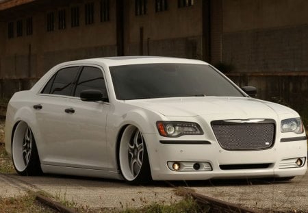 Chrysler 300C - mopar, white, low, tint