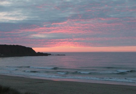 Sunset on the Irish Sea - beaches, sunset, ireland, irish sea