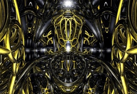 BLACK VELVET - abstract, black, yellow, wallpaper