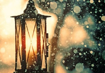 Lamplighter - snow, lamplighter, winter, nature