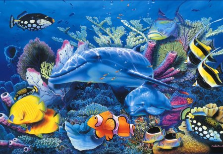 sea life - sea, lovely, fish, life