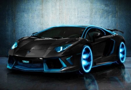 Lamborghini Aventador - Trone Style - car, lamborghini, dark, aventador