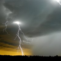 Dark Clouds and Lightning Storm