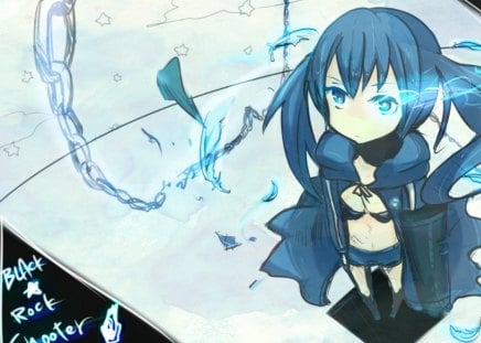 BRS â˜… - skull, girls, pc, japanese, brs, shine, innocent soul, ps3, ova, fighting, long hair, dream, railgun, chains, war, video games, friends, memories, yuu kotari, black rock shooter, beauty, female, fantasy, black, anime, dead master, miku, cute, mato kuroi, yomi takanashi, love, stars, school, chibi, square, abstract, blue, friendship