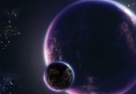 Planet in Dark - in dark, picture, planet, beautiful