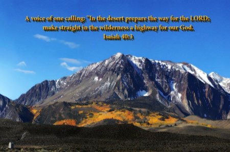 Wilderness - mountain, god, bible verses, mountains, highway, jesus, scriptures, holy spirit, desert, bible