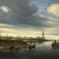 Salomon Van Ruysdael - A View of Rhenen Seen From the West (1648)