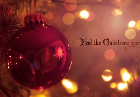 Feel the Christmas Spirit - decoration, beautiful, ornement, photography, love, chrsitmas, holiday, new year, lights, comment