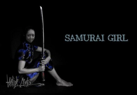 Samurai Girl - sexy samurai, samurai models, katana sword, samurai girl