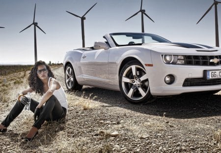 CHEVROLET CAMARO COVERTIBLE  2012 - camaro, chevrolet, girl, car