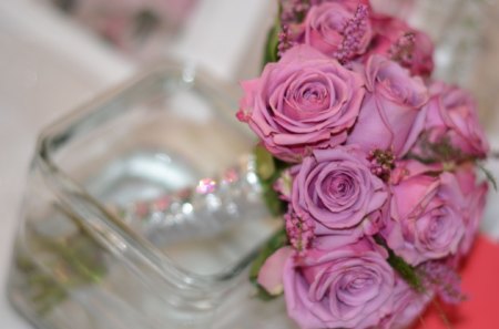 ๑~♥๑ Miss Bliss left... ๑♥~๑ - roses, entertainment, pink, gentle, style, fresh, fragile, delicate, forever, beauty, lovely, love, sweet, bouquet, design, lights, bright, floral