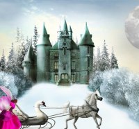 Winter fantasy castle