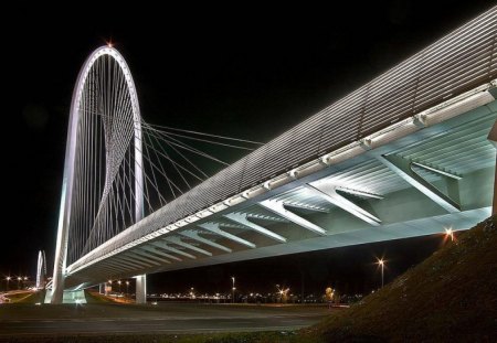 Bridge at Night - at night, picture, cool, bridge