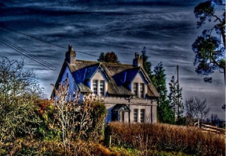 House next to the River Tweed - house, river, tweed