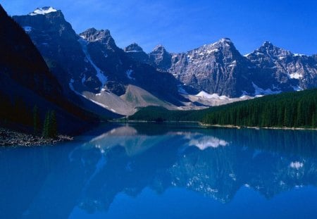 Mountains - nature, mountains, cool, blue