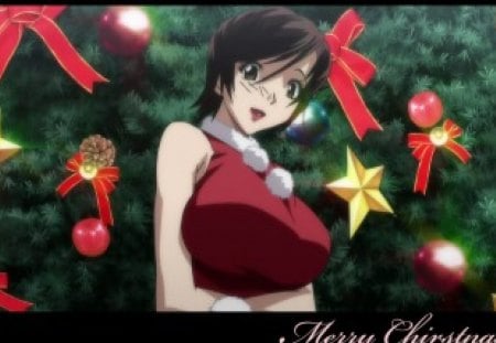 Beautiful Santa girl - toon, sexy, girl, hot, day, happy chrstmas, echii, big, anime, sweet