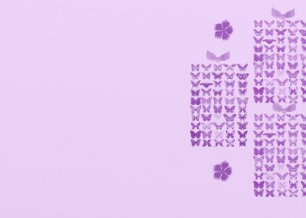 lavendar mini butterflies - bows, mini, butterfly, flowers, girlish, cute, lavender, butterflies