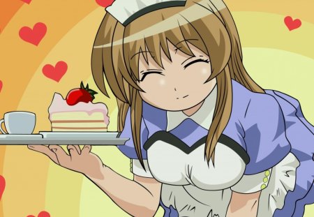 Kurumi - waitress, anime, pani poni dash, kurumi