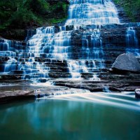 blue water waterfalls