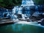 blue water waterfalls