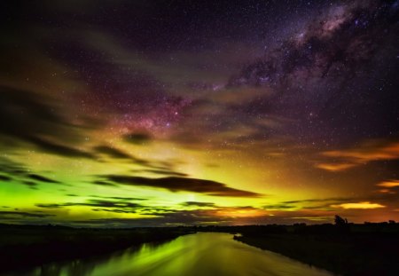 wonderful sky - sky, wonderful, stars, clouds