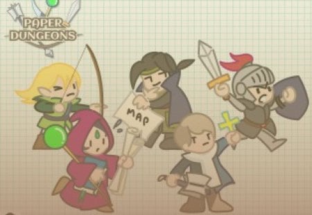 Heroes Group 1600x1200 - rpg, paper dungeons, anime, puzzle