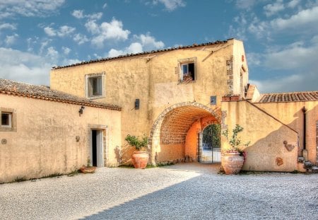 Sicilia - house, italia, sky, sicilia