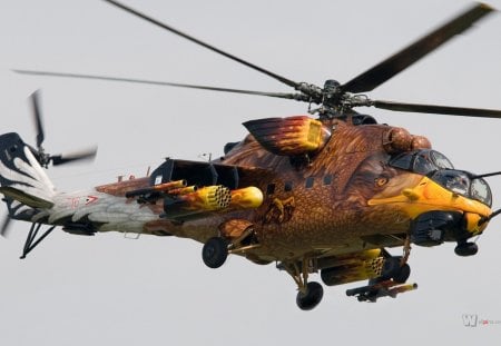 Mi-24 helicopter - helicopter, gun, mi, 24