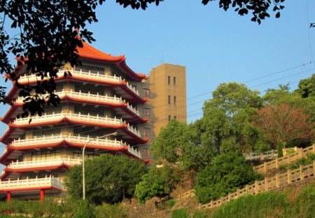 Pagoda - tree, mountain, pagoda, hiking