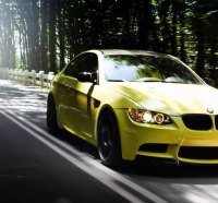 BMW coupe yellow