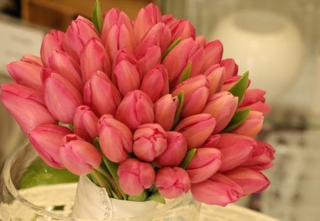 ๑~♥๑ Elegant Spring ๑♥~๑ - elegant, forever, red tulips, spring, lovely, love, bouquet, flowers, fresh, magnificent, nature, special event, big day