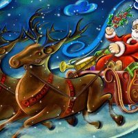 "  Santa & The Reindeer  "