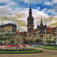 dresden cathedral in hdr