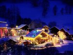 christmas in a mountain village in france