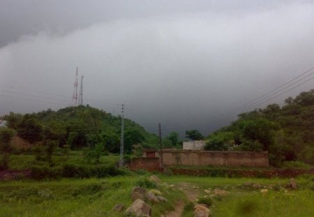 My House - beauty, nature, village, green, rainy, house, pakistan, weather