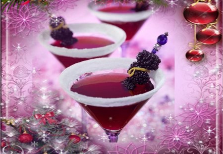 'RUBY COCKTAIL CHRISTMAS' - attractions in dreams, romantic, entertainment, cocktail, celebrations, decorations, seasons, winter, beautiful, colors, lovely, xmas and new year, sweet, ruby, colorful, tender touch, happiness, adorable, love four seasons