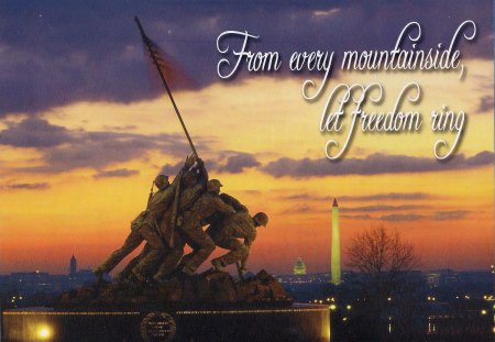 Soilders raising the flag - clouds, soilders, capitol, america, washington, flag