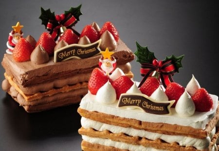 Christmas cakes - food, christmas, cakes, photography