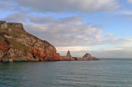 Anstey's Cove, Devon - oceans, nature, beaches, sky, sea, devon, rocks