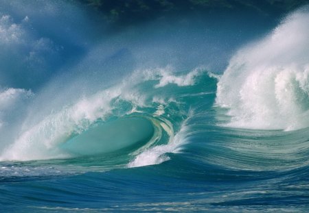 ~Waves~ - water, wallpaper, waves, hd, oceans, nature, blue, sea, new