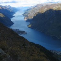 town at the end of hardangerfjord norway